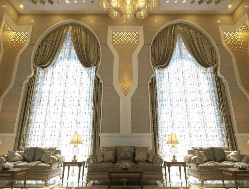 Design perspective of the VIP majlis interior proposed for Sheikh Khalifa Bin Zayed Al Nahyan Mosque, Al Ain